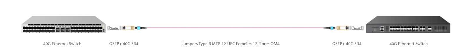 QSFP+ 40G-SR4 solution de connectivité