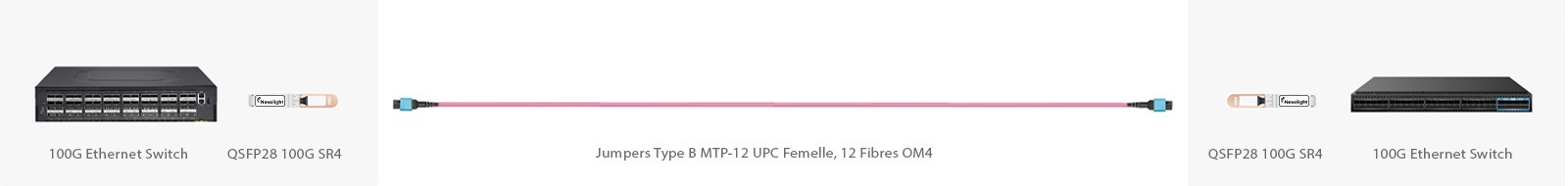 QSFP28 100G-SR4 solution de connectivité